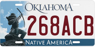 OK license plate 268ACB