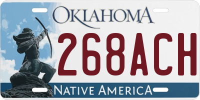 OK license plate 268ACH