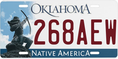 OK license plate 268AEW