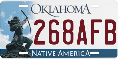 OK license plate 268AFB