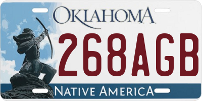OK license plate 268AGB
