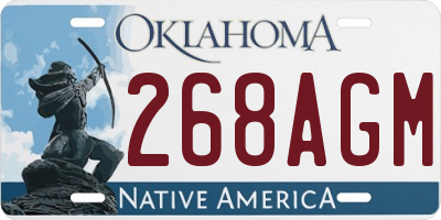 OK license plate 268AGM