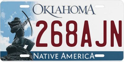 OK license plate 268AJN