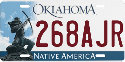 OK license plate 268AJR