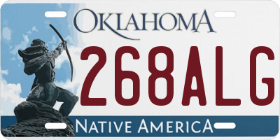 OK license plate 268ALG