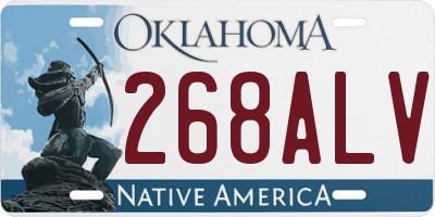 OK license plate 268ALV