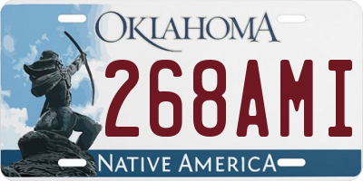 OK license plate 268AMI