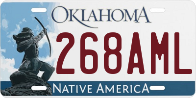 OK license plate 268AML