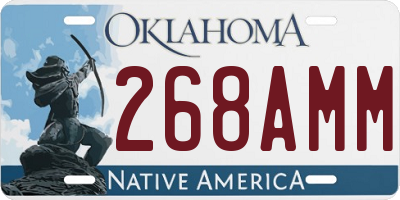 OK license plate 268AMM