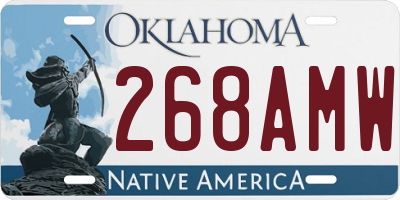 OK license plate 268AMW