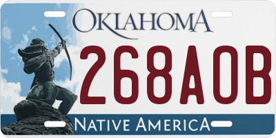OK license plate 268AOB