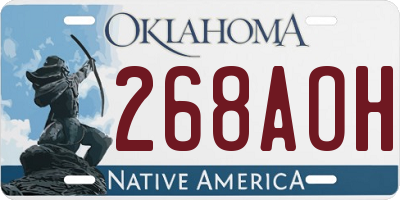 OK license plate 268AOH