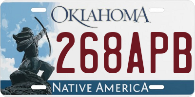 OK license plate 268APB