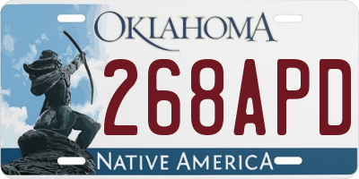 OK license plate 268APD