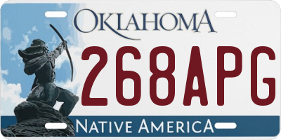OK license plate 268APG