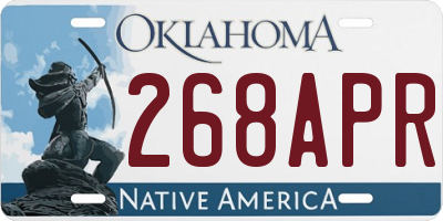 OK license plate 268APR