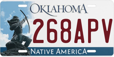 OK license plate 268APV