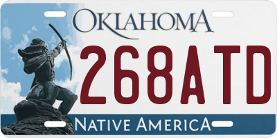 OK license plate 268ATD