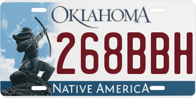 OK license plate 268BBH