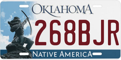 OK license plate 268BJR