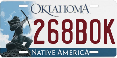 OK license plate 268BOK