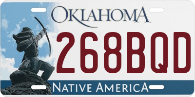 OK license plate 268BQD