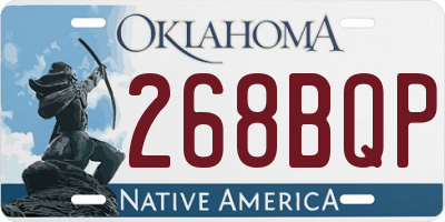 OK license plate 268BQP