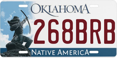 OK license plate 268BRB
