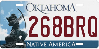 OK license plate 268BRQ