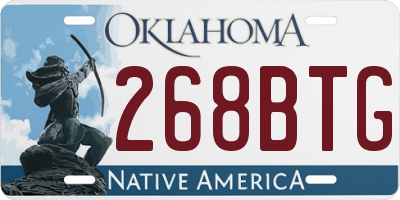 OK license plate 268BTG