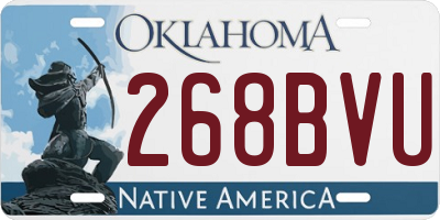 OK license plate 268BVU