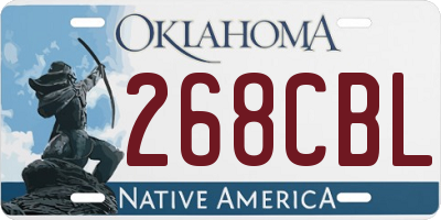 OK license plate 268CBL