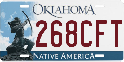 OK license plate 268CFT