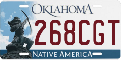 OK license plate 268CGT