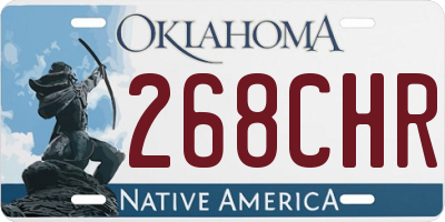 OK license plate 268CHR