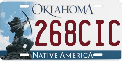 OK license plate 268CIC