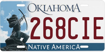 OK license plate 268CIE