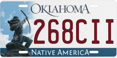 OK license plate 268CII