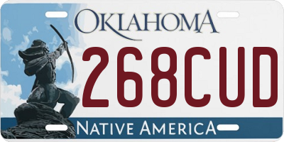 OK license plate 268CUD