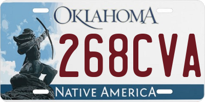 OK license plate 268CVA