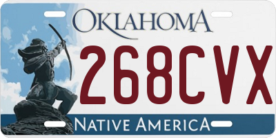 OK license plate 268CVX