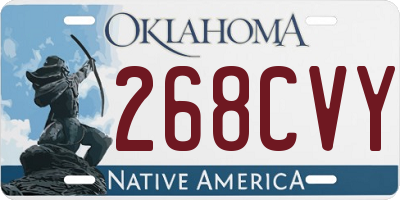 OK license plate 268CVY