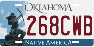 OK license plate 268CWB