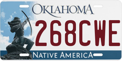 OK license plate 268CWE