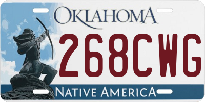 OK license plate 268CWG
