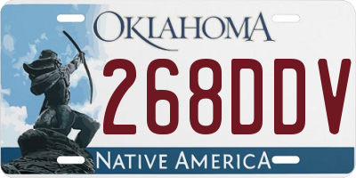 OK license plate 268DDV