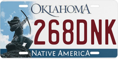 OK license plate 268DNK