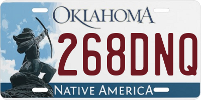 OK license plate 268DNQ
