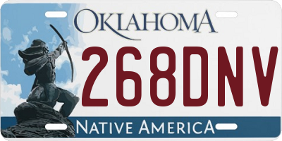 OK license plate 268DNV