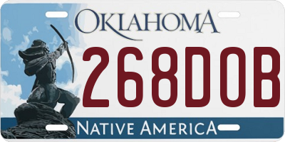 OK license plate 268DOB